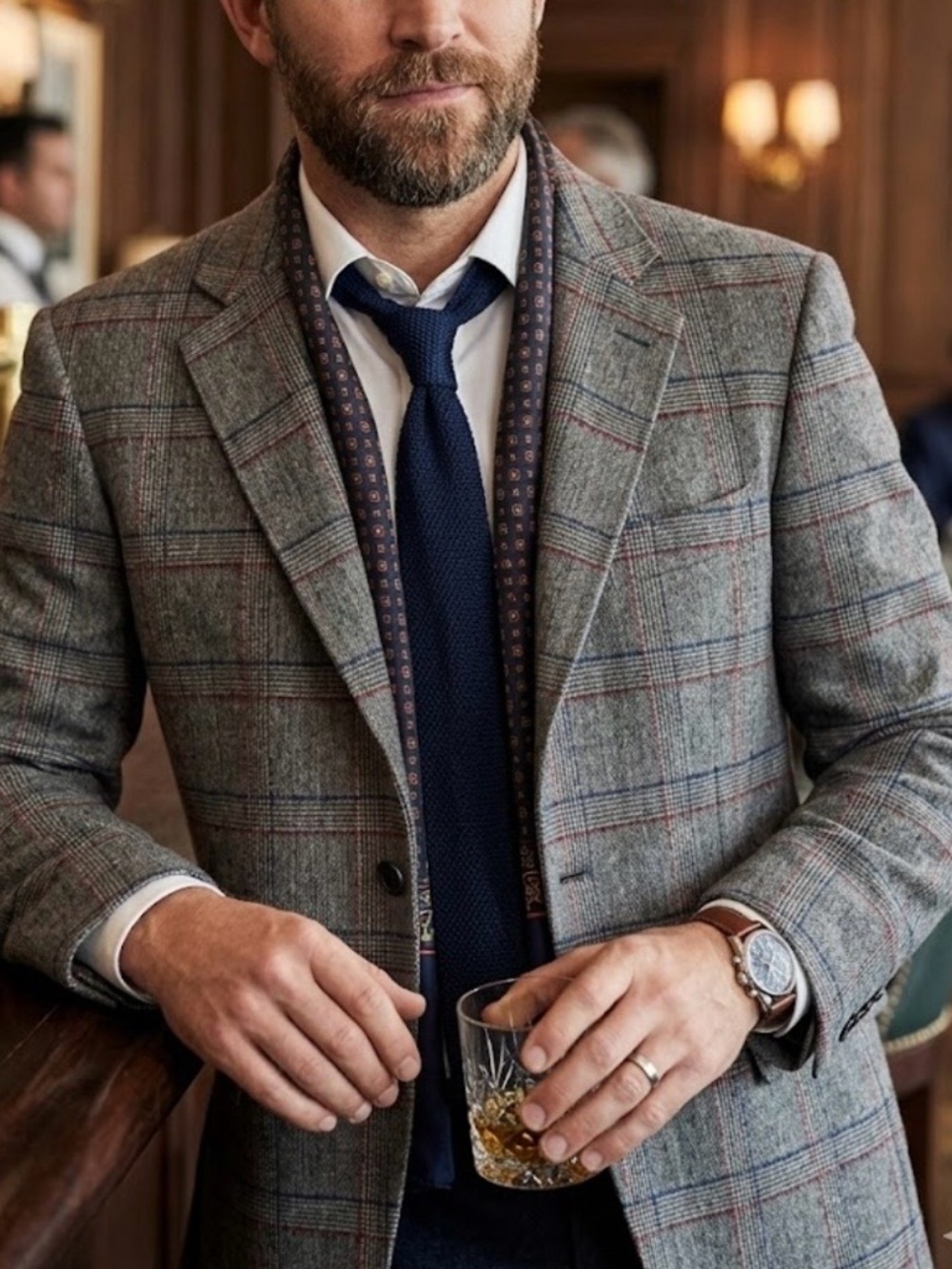Canali Kei Wool Windowpane Sports Coat Blazer 40R
